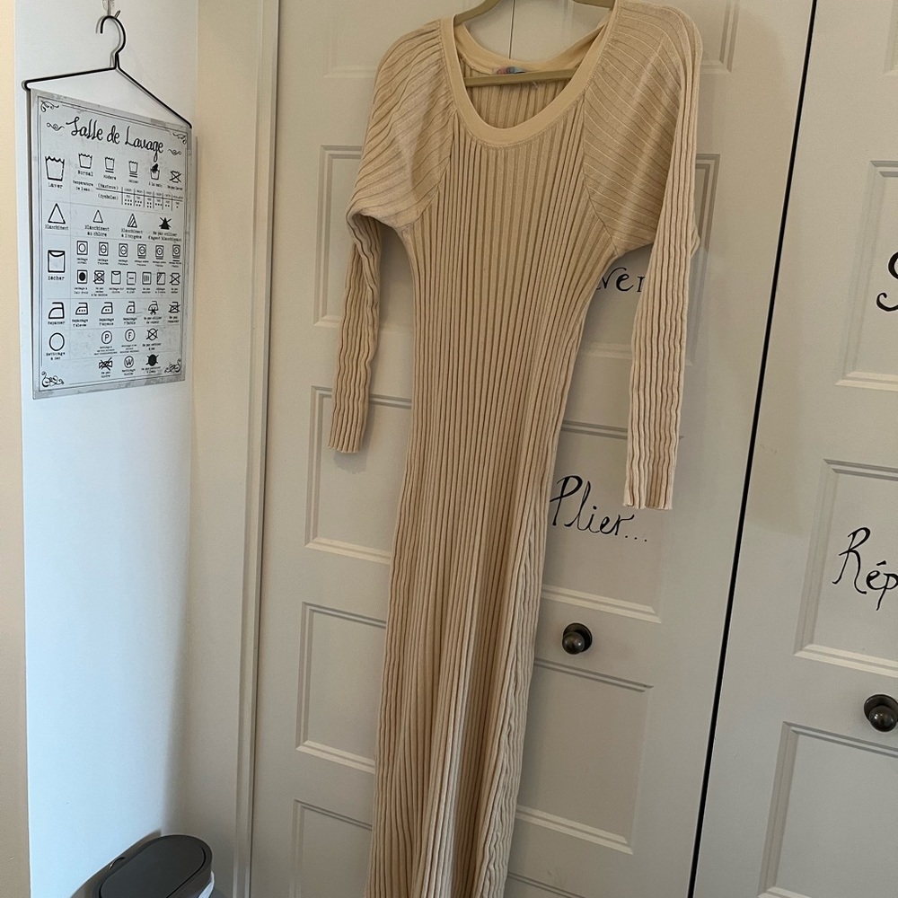 Walk about maxi dress Free People, beige, M, mint.